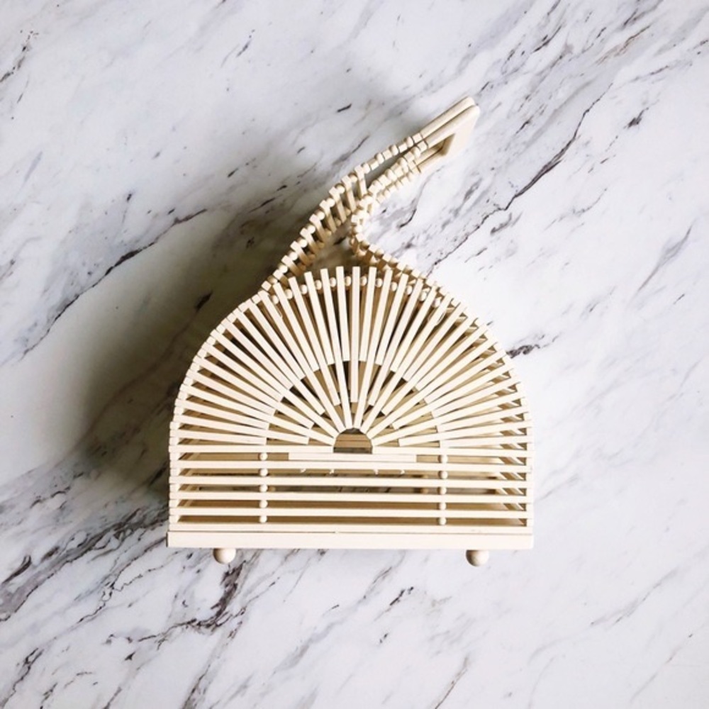 Cult Gaia White Mini Cupola Bag